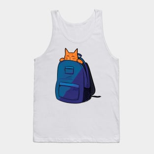 Orange Catpack Tank Top